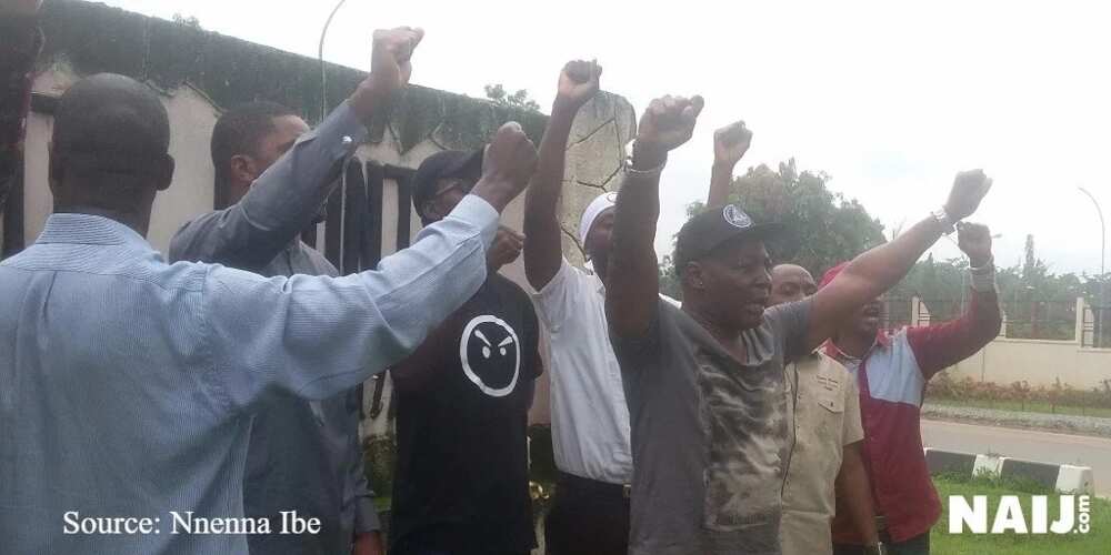 The third group's emergence comes after an attack on the Charly Boy led anti-Buhari protest. Photo credit: Nnenna Ibe The third group's emergence comes after an attack on the Charly Boy led anti-Buhari protest. Photo credit: Nnenna Ibe
