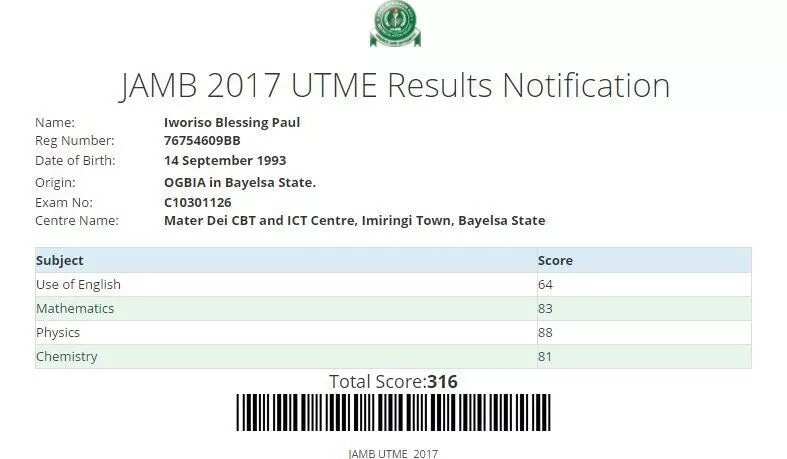 Highest JAMB score in history!