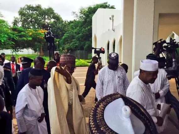 Buhari Receives First Guests At Aso Rock