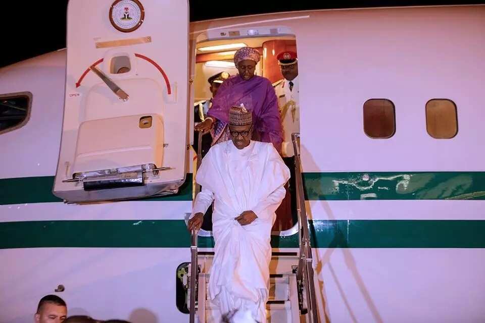 Buhari arrives Turkey with wife for D-8 Summit