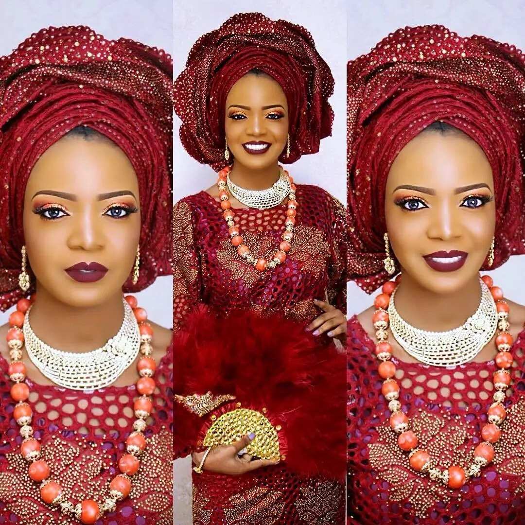 burgundy traditional wedding attire