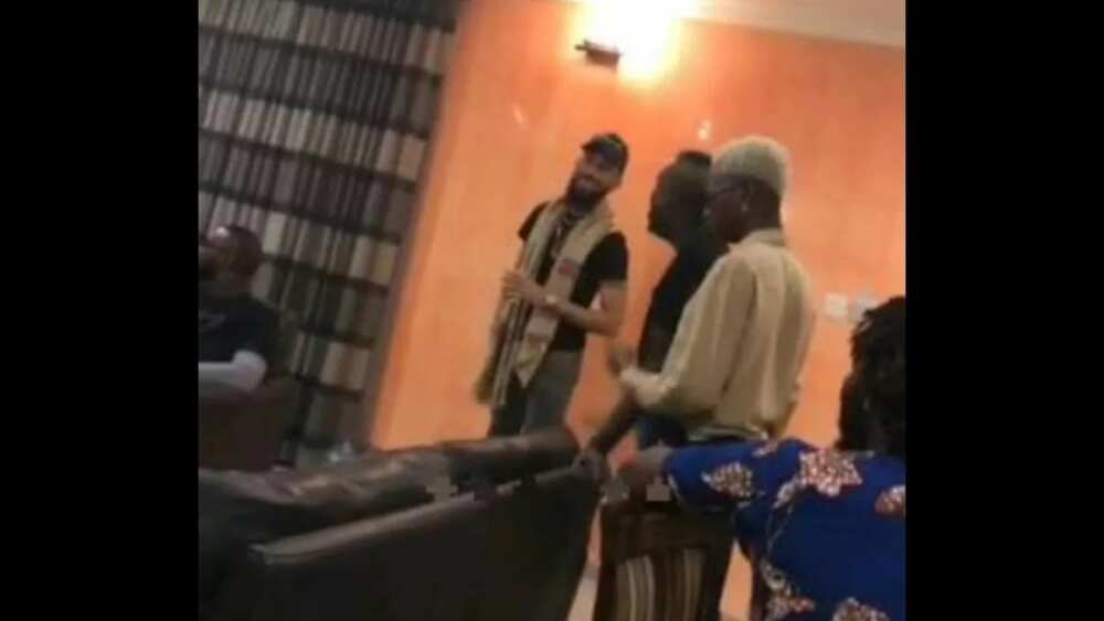 Olamide and his friends in the house Olamide and his friends in the house