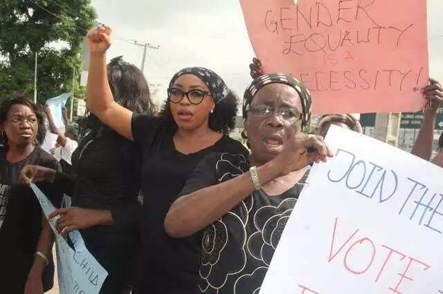 Rita Dominic During A Protest