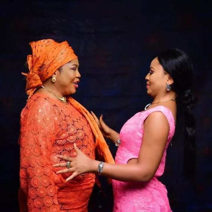 Regina Daniels and her mother