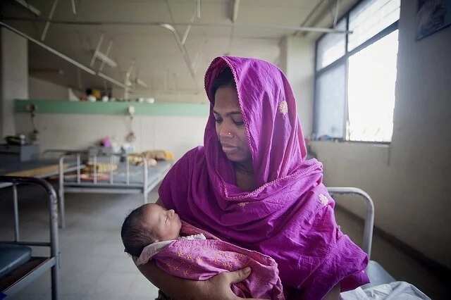 Nigerian woman with her child