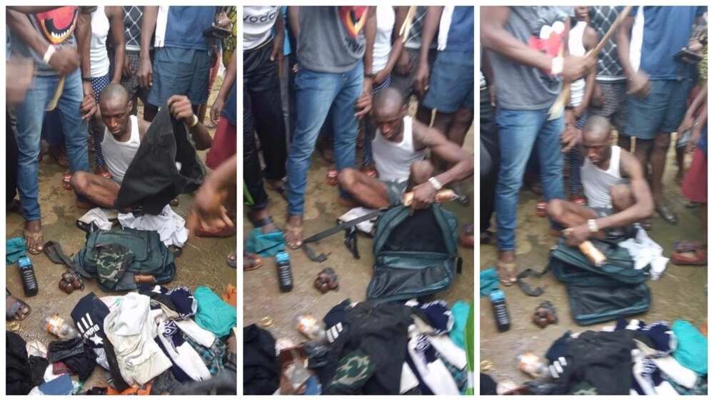 Another Badoo suspect apprehended and handed over to soldiers in Ikorodu (photos)