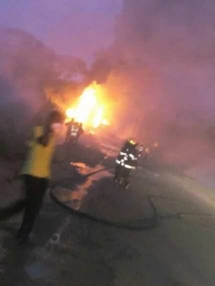 PHOTOS: Petrol Tanker Explodes In Lagos
