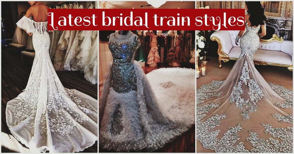 latest bridal train styles
