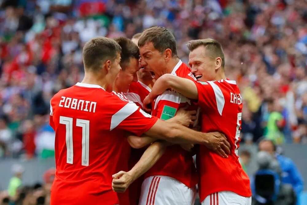 Russia record commanding 5-0 victory over Saudi Arabia