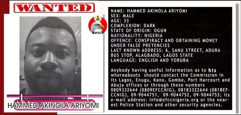 See the people declared wanted by EFCC