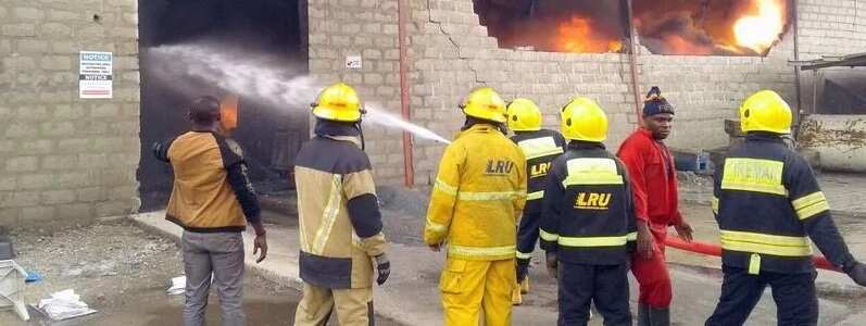 BREAKING: Fire guts Lagos factory