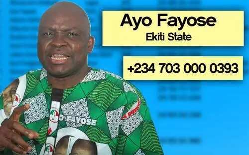 Phone numbers of serving governors in Nigeria published