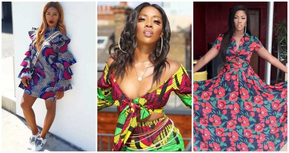 Tiwa Savage in beautiful ankara dresses