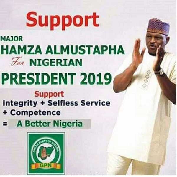Hamza Al-mustapha’s 2019 Presidential Campaign Poster Surfaces