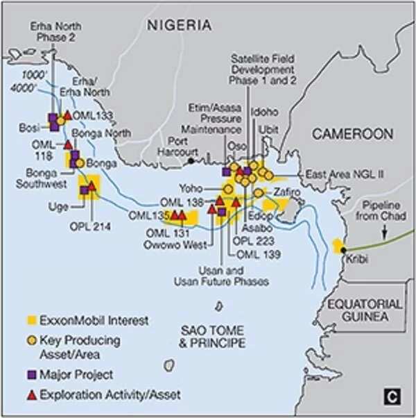 Owowo oil field map