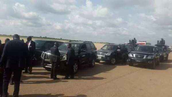 PHOTOS: President Buhari Arrives Kaduna State