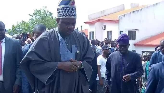 Governor Amosun at the burial ceremony of Adeleke.