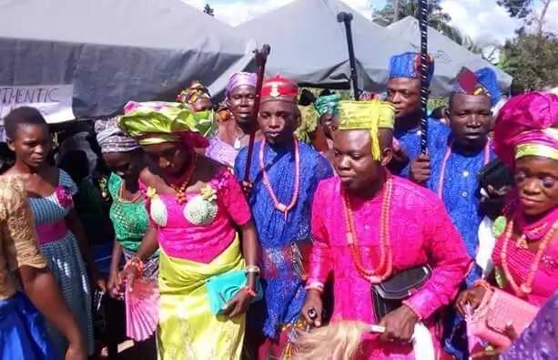 Photos from the wedding of Isoko man and his two wives in Delta State