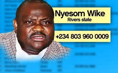 Phone numbers of serving governors in Nigeria published