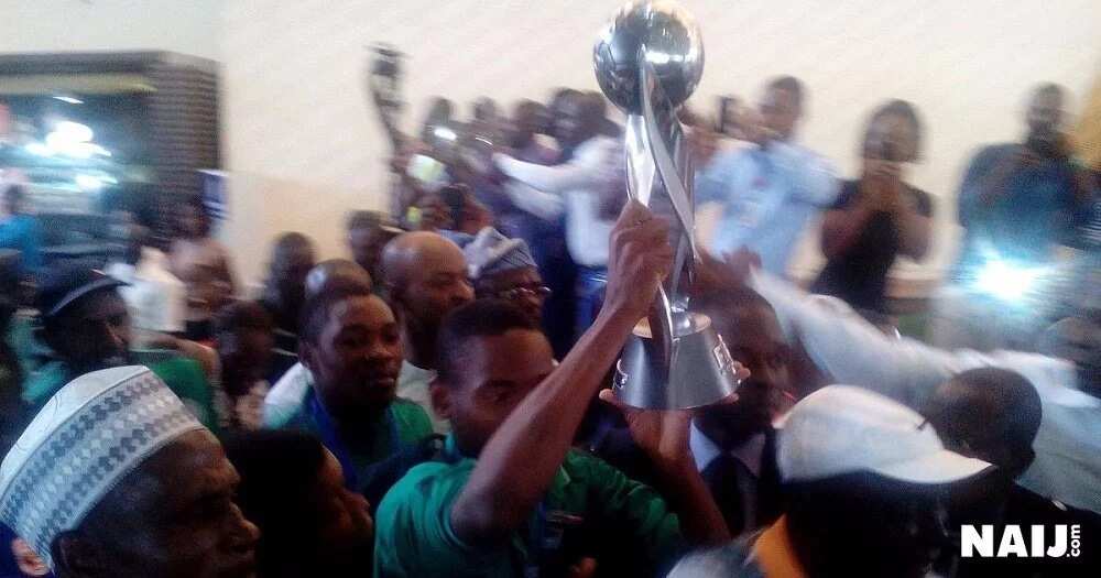 Celebrations As Golden Eaglets Arrive Abuja