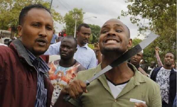 Somalian protesters in Pretoria