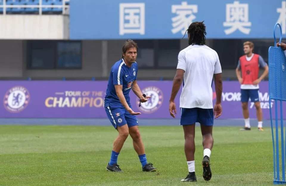 Chelsea train in Beijing ahead of their friendly tie with Arsenal