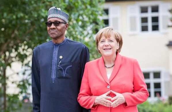 German Chancellor Merkel Greets President Buhari