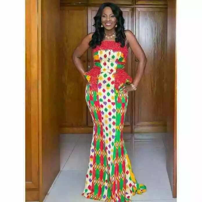 Kente dresses with outlet lace