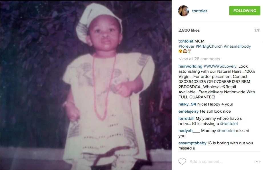 Tonto Shares Husband's Baby picture (Photo)