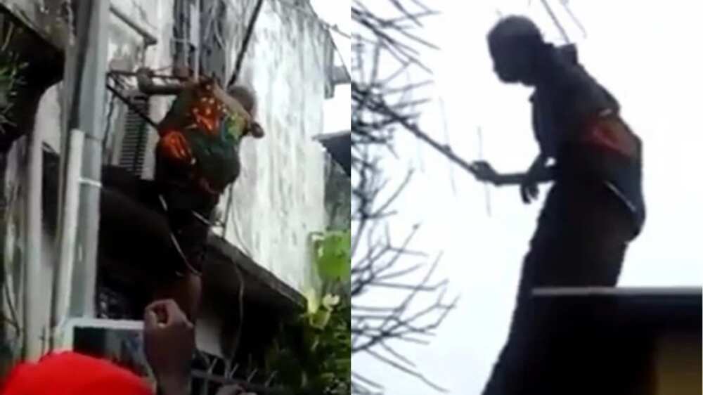 Grandma tagged 'witch' after she got stuck on the roof of a building Grandma tagged 'witch' after she got stuck on the roof of a building