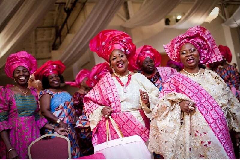 Yoruba wedding - guests