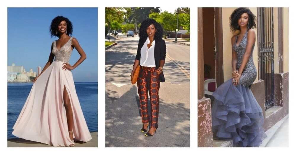 Chiffon gown with pleated skirt  Nigerian chiffon gown styles