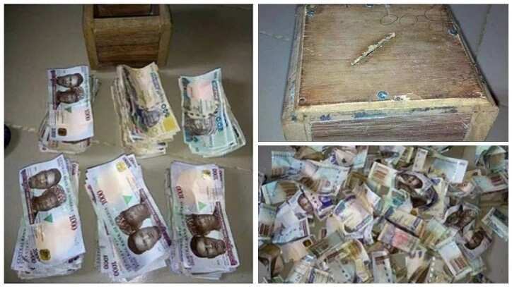 Nigerian lady saves N489,500 in a piggy bank for one year (photo)
