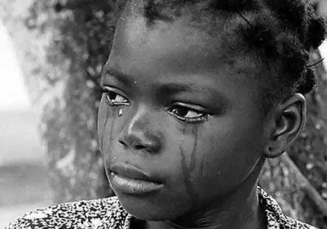 Nigerian girl crying