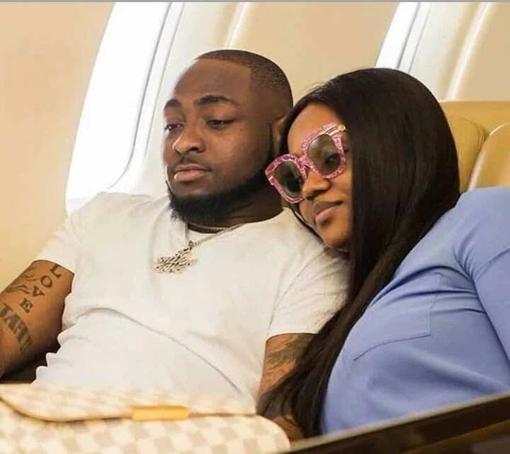 Davido and Chioma in a jet