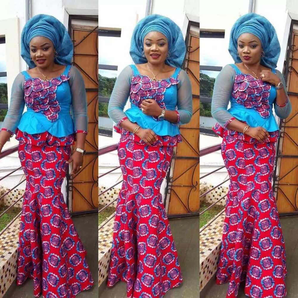 Latest Ankara styles with peplum