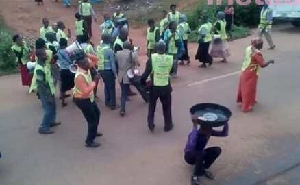 Lord's Chosen members perform stunts to preach