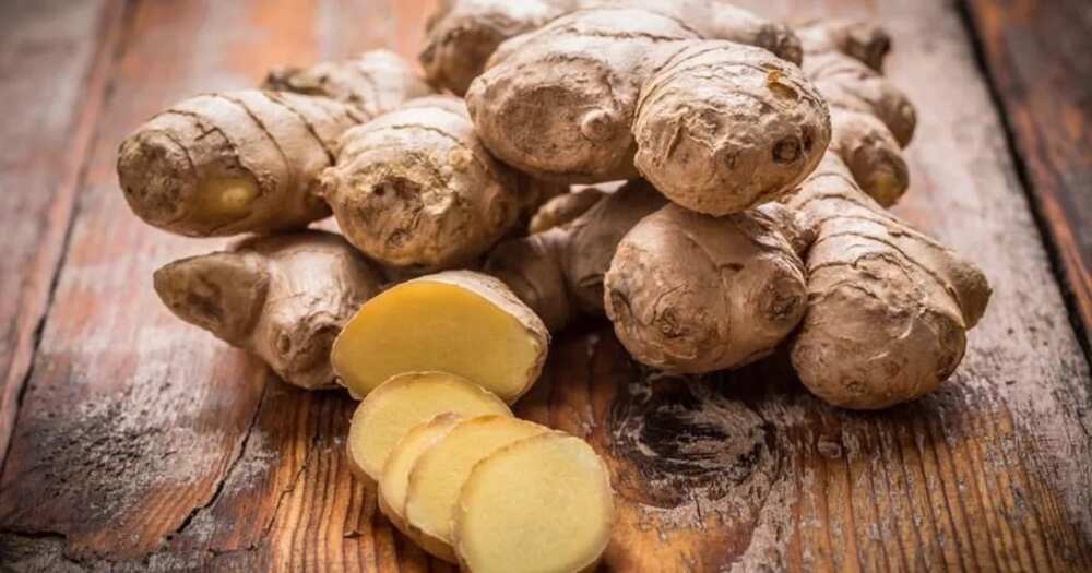 Dry ginger close-up Dry ginger close-up