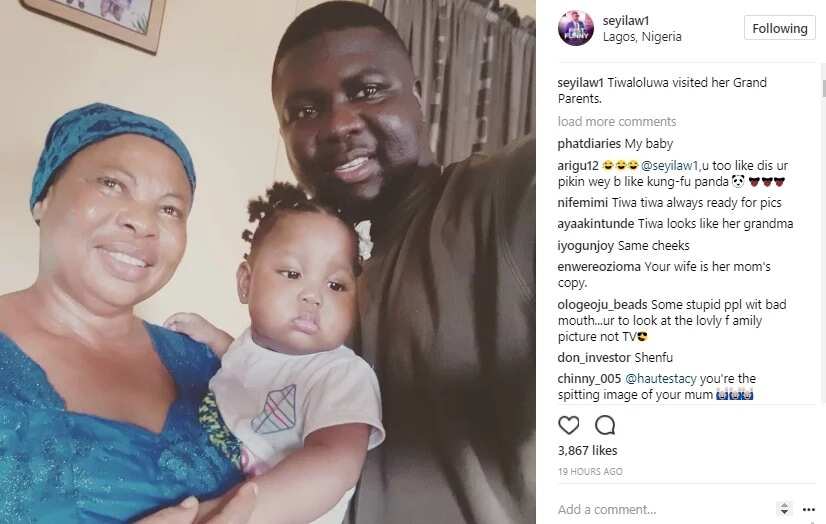 Seyi Law loses cool as Nigerian man calls his baby 'Kung Fu Panda' (photos)