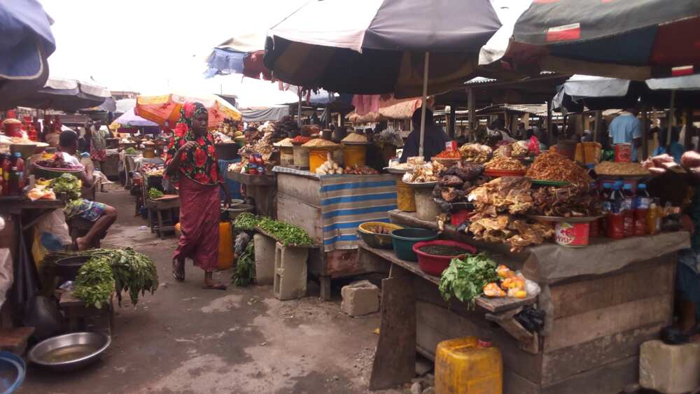 Foodstuff items and commodities on display at Ijora 7 UP market, Lagos. Source: Esther Odili. Foodstuff items and commodities on display at Ijora 7 UP market, Lagos. Source: Esther Odili.