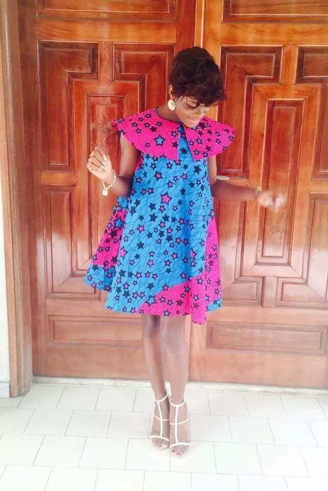 Ankara maternity flared gown