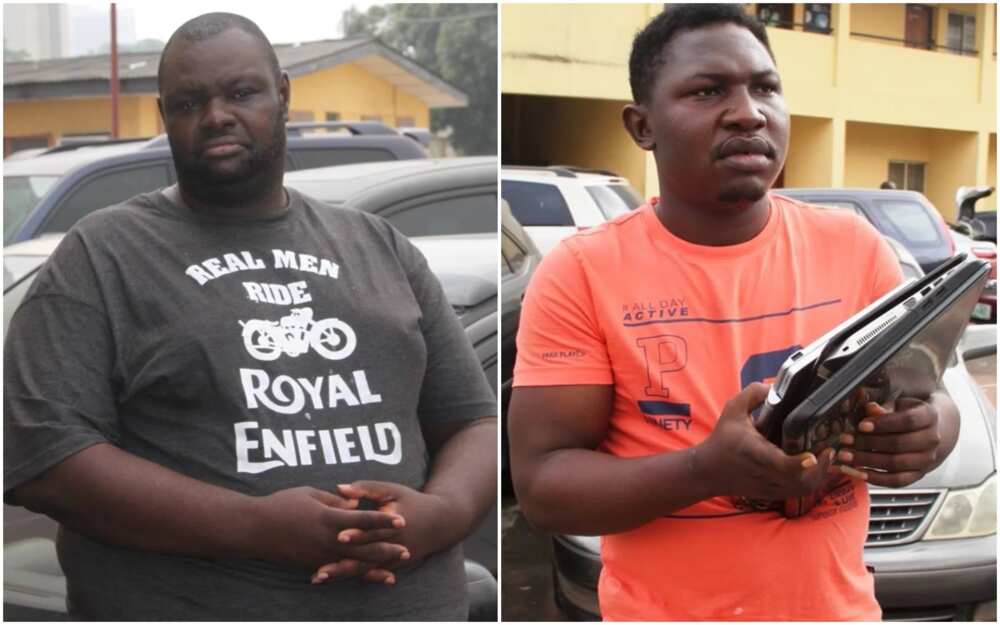 The alleged fraudsters were arrested from Lagos and Ogun state. Photo source: EFCC