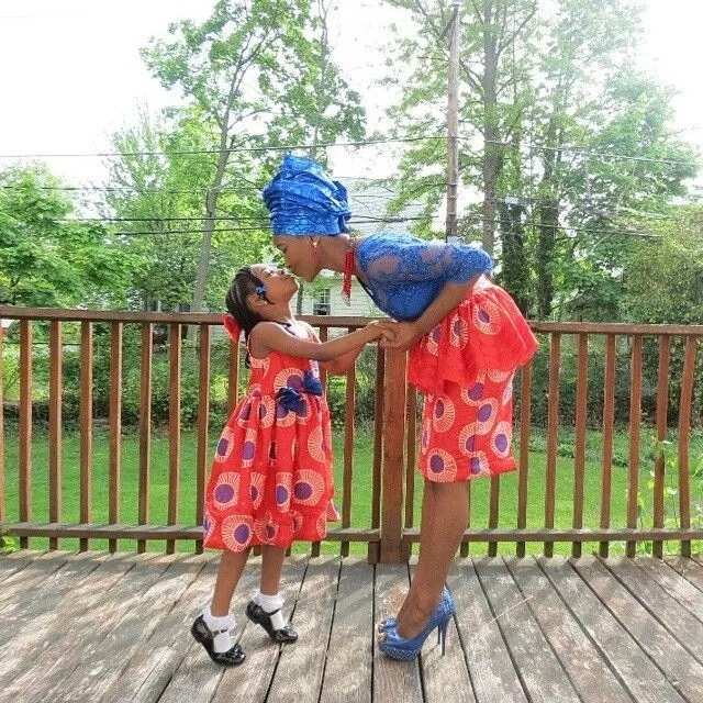 Ankara outfits in different designs for mother and daughter