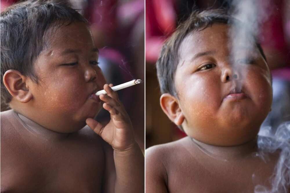 Ku sadu da yaron da ya fara shan shigari tun yana dan wata 18 (Hotuna) Ku sadu da yaron da ya fara shan shigari tun yana dan wata 18 (Hotuna)