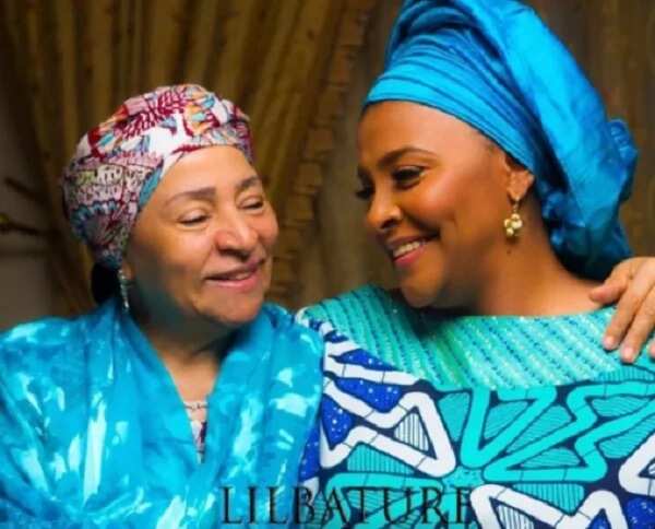 Wife of ex-Nigerian military leader, Sani Abacha, looks stunning in new photos with her Gumsu