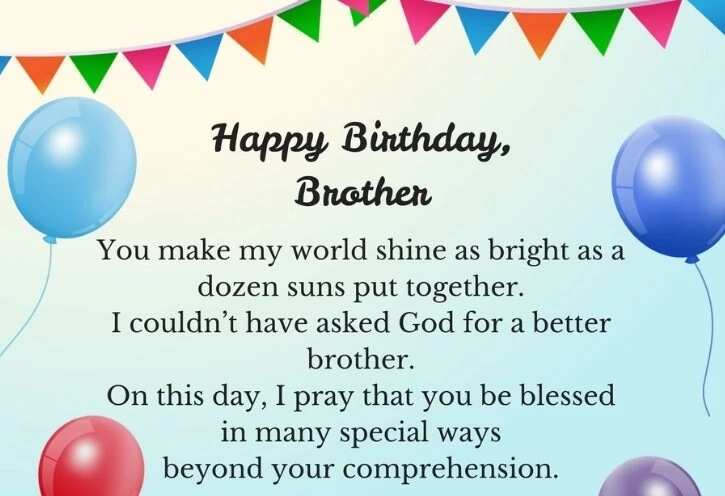 Birthday prayer for a brother - Legit.ng