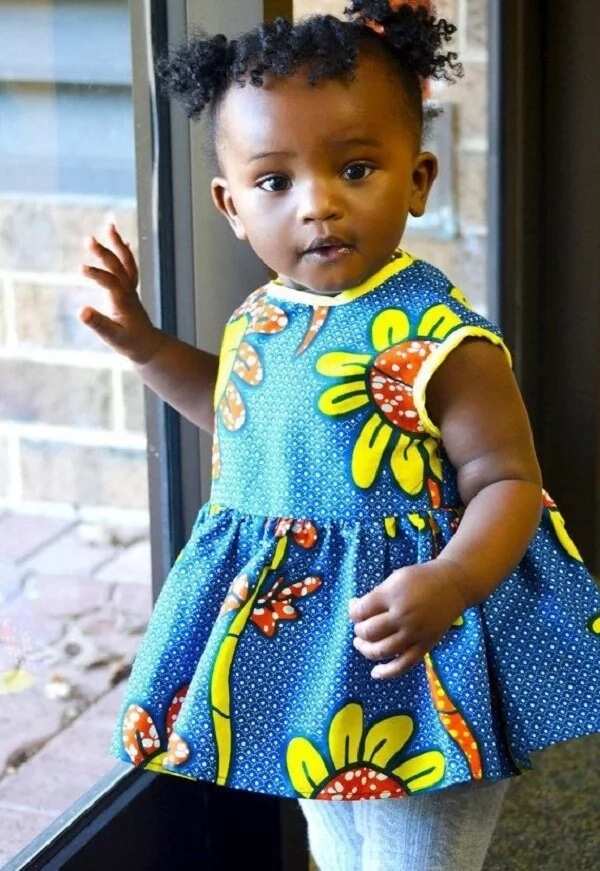 Ankara short gown for baby girl