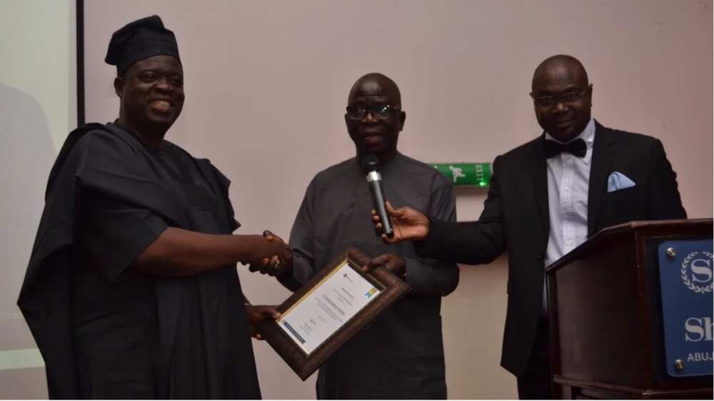 Dr Samson Adeola Odedina, an alumni of the UK institution and provost of Federal College of Agriculture Akure got outstanding leadership award. Photo credit: Akingboye Seun