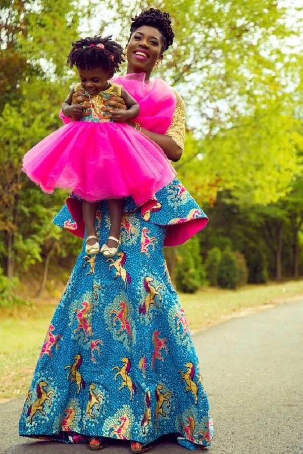Ankara weekend outfits for mother and daughter