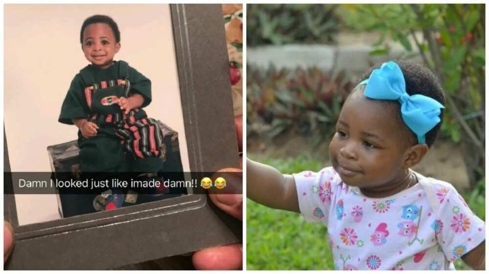 Davido’s baby photo shows Imade is a split image of the singer (photos)